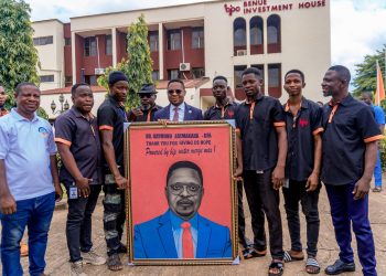 STAFF OF BIPC BREAD, WATER CELEBRATE ONE-YEAR ANNIVERSARY WITH GMD ASEMAKAHA