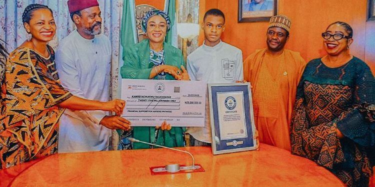 First Lady Oluremi Tinubu Awards N25m to Autistic Teenager’s Guinness World Record Achievement