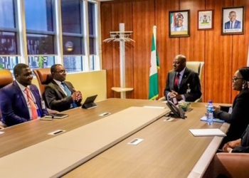 CBN GOVERNOR RECEIVES NDIC MANAGEMENT, RE-AFFIRMS COMMITMENT TO FINANCIAL SYSTEM STABILITY