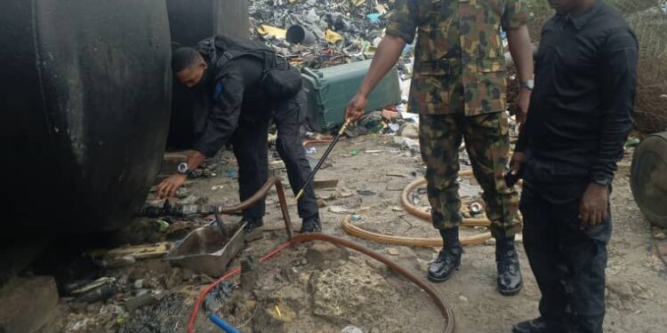 Navy Dismantles Illegal AGO Hub in Bonny, Seizes 13,000 Litres