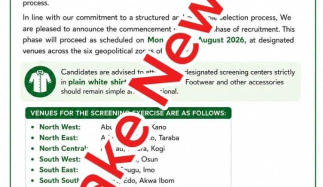 Customs Disowns Fake Recruitment Notice, Urges Nigerians to Use Official Channels