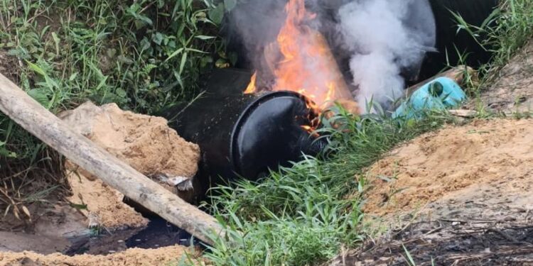 Navy Busts Illegal Fuel Dump, Seizes 87,000 Litres of AGO in Rivers