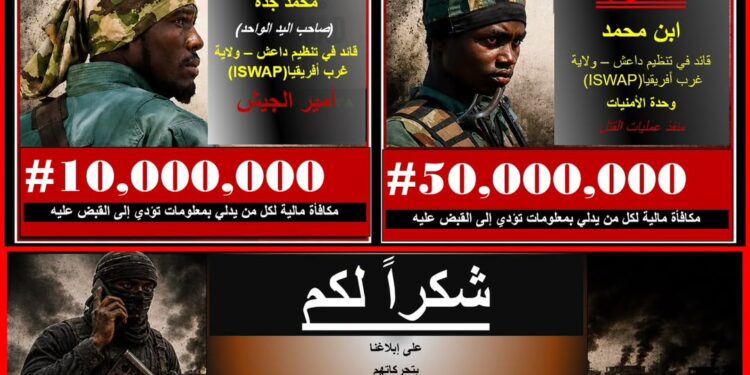 Military Places Bounty on ISWAP ‘Wali’ After Identifying Top Commanders in Lake Chad
