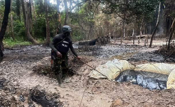Navy Disrupts 3 Illegal Refineries in Rivers, Recovers 103,000 Litres of AGO