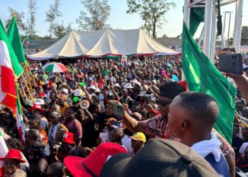 MASSIVE TURNOUT AS PDP FLAGS OFF ABBA MORO’S SENATORIAL CAMPAIGN IN OTUKPO