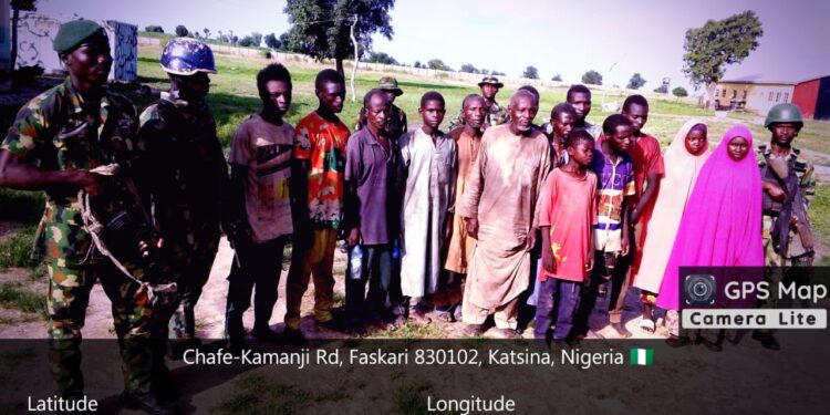 Troops Arrest Terrorist Couriers With N2.7m Ransom, Rescue 14 Kidnap Victims in Katsina