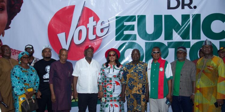 PDP STAKEHOLDERS CHARGE ZONE B TO SUPPORT EUNICE ORTOM AS CAMPAIGN OFFICE OPENS