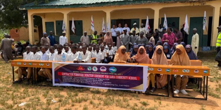 From Power Lines to Classrooms: TCN Contractors Euip Zaria Community School With Furniture